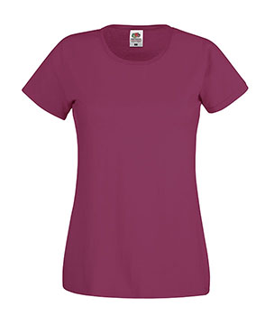 T-SHIRT ORIGINAL DONNA - FRUIT OF THE LOOM bordeaux